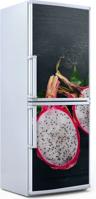 Produktbild von Kühlschrankdekoration  60x180 cm  Aufkleber auf dem Kühlschrank - Drachenfrucht Tropisch