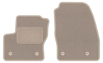 Image de Tapis avant en moquette pour Ford C-MAX MK2 2015-2019 (monospace) – 2 pièces, beiges, sur mesure – Wielganizator LUX