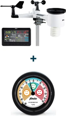 Produktbild von Alecto WS-5500 - Professionelle 8 in 1 WLAN-Wetterstation mit App und kabellosem Außensensor, schwarz