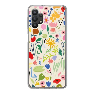 Produktbild von MuchoWow® Handyhülle Schutzhülle Hülle für Samsung Galaxy A32 5G Blumen - Muster - Pflanzen Silikon Softcase Handy Hülle - Softcase
