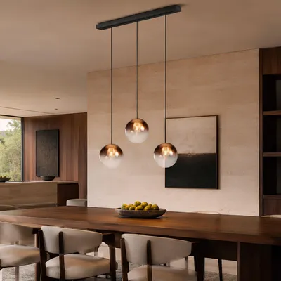 Produktbild von s.luce Orb Esstisch-Pendelleuchte 3-flammig 120cm Esstischlampe Esstischleuchte Rund