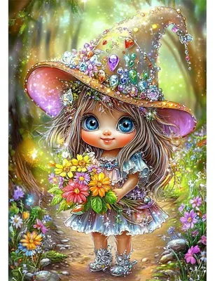 Image de Kit de peinture diamant 5D pour adultes et débutants, motif : fée, dimensions : 30x40 cm