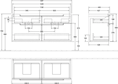 Produktbild von Villeroy & Boch A91710VN WTUS Subway 2.0 A91710 1287x590x449mm