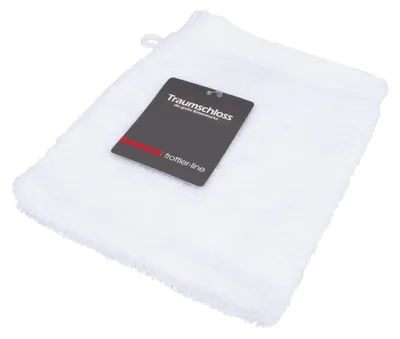 Produktbild von Traumschloss Frottier-Line Waschhandschuh 16 x 21 cm weiß Flauschig weich & angenehm zur Haut