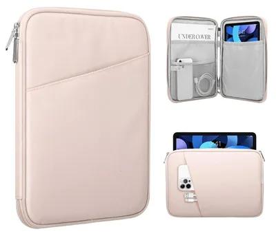 Image de Étui pour tablette de 9 à 11 pouces, avec poche, de couleur rose