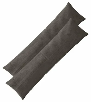 Immagine prodotto di vidaXL, 2 federe per cuscini, modello ALMELO, colore antracite, 40 x 145 cm, materiale: cord