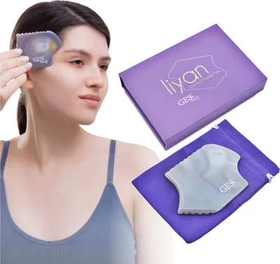 Zdjęcie produktu dla GESS Gua Sha Liyan agat z kamienia naturalnego, kamień do twarzy do kamienia guasha do jogi twarzy