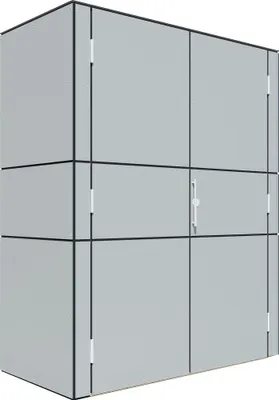 Produktbild von Bertilo HPL Geräteschrank Terrace High - 6 mm grau