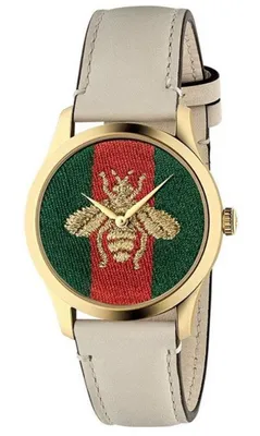 Produktbild von Gucci YA1264128 Uni-Armbanduhr, Edelstahl-Gehäuse, Leder-Armband