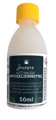 Produktbild von Joenos Kitzinger Antigeliermittel, Enzympräparat für Saft- und Weinherstellung, 50ml Flasche