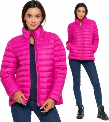 Immagine prodotto di Giacca di transizione da donna - piumino imbottito taglia S - giacca autunnale rosa - giacca leggera