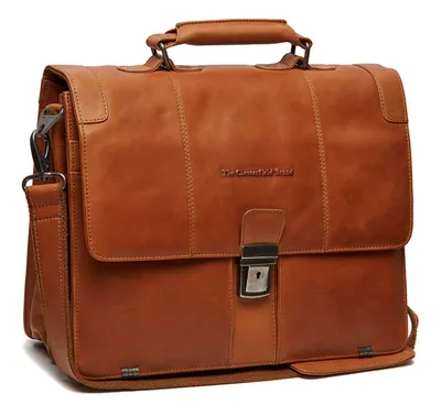 Immagine prodotto di The Chesterfield Brand Pelle cartella borsa a tracolla con scomparto per laptop Stuttgart Business Bag Cognac marrone chiaro