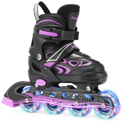 Produktbild von Verstellbare Inline-Skates für Kinder mit leuchtenden Rädern