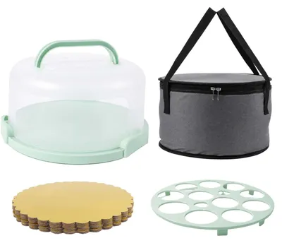 Produktbild von Solidchoice – Runde Tortenverpackungsbox mit Deckel und Tablett für Cupcakes