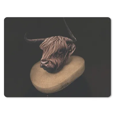 Produktbild von MuchoWow® Mauspad Mousepad Schottischer Highlander - Gemälde - Kuh 23x19 cm - Mousepads - Maus Mat - Pad - Mausunterlage - Schreibtischunterlage - Mauspad