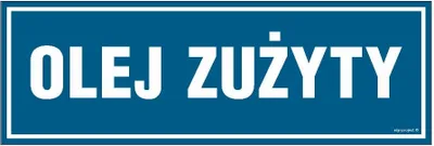 Obrázek produktu pro olej - samolepka 300x100 informativní segregační samolepicí fólie