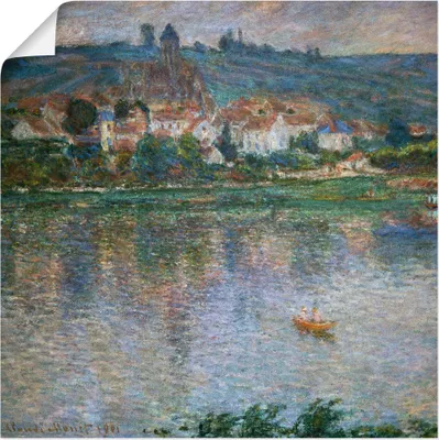 Produktbild von ARTland Poster Blick über den Fluss auf Vetheuil. 1901 Größe: 70x70 cm