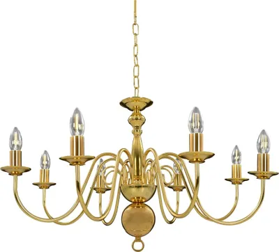Immagine prodotto di Lampadario Oro con 8 Lampadine E14