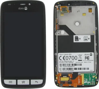 Produktbild von Original Doro Liberto 820 Display LCD Rahmen Gehäuse Black Sehr Guter Zustand