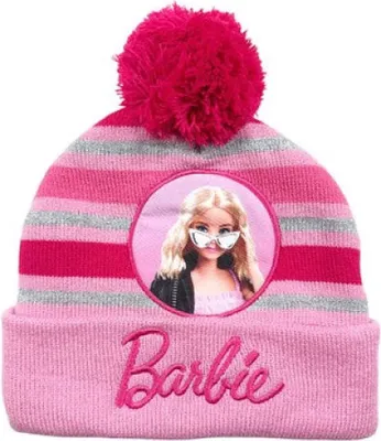 Image de Barbie Enfants Filles Bonnet d'hiver à pompon Taille 54 – Rose / 54