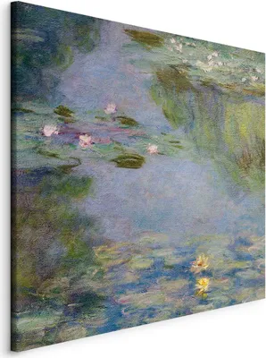 Obrázek produktu pro Obraz z netkaného plátna - Nymfeas (Claude Monet) 80x80 cm Reprodukce l-F-10762-b-a