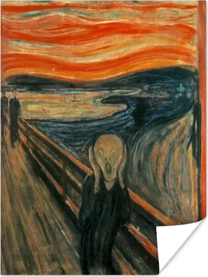 Produktbild von MuchoWow® Poster Der Schrei - Edvard Munch 120x160 cm - Wandbilder