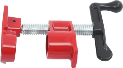 Immagine prodotto di Set di morsetti a ganasce per tubi, adatti per colla per legno - Set di 6 morsetti per tubi - Realizzati in ghisa resistente - Con sistema di serraggio rapido - Per tubi da 26,5 mm - Ideali per lavori in legno