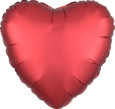 Produktbild von amscan® 9914135-92 Folienballon Herz dunkelrot - Ø 43 cm