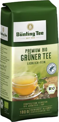 Zdjęcie produktu dla Organiczna zielona herbata Bünting 180g