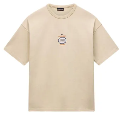 Produktbild von Napapijri - "Krous" T-Shirt für Herren, Übergroß GT18553 (L) (Beige)