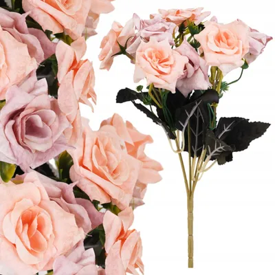 Produktbild von Topoblu Kunstrosen-Bouquet 27cm Puderrosa 5 Blüten