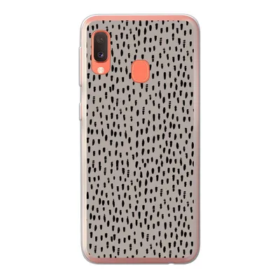 Produktbild von MuchoWow® Handyhülle Schutzhülle Hülle für Samsung Galaxy A20e Polka dots - Braun - Schwarz Silikon Softcase Handy Hülle - Abdeckung