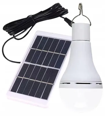 Zdjęcie produktu dla ŻARÓWKA SOLARNA LED 10W Z Panelem Solarnym Kemping Do Garażu PIWNICY 4124