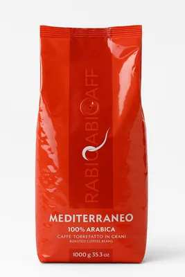 Produktbild von Arabicaffe Mediterraneo Rosso - 100 % Arabica - Kaffeebohnen geröstet in Sizilien - leichte Röstung