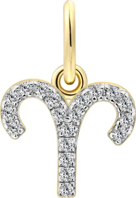 Produktbild von XENOX Charm-Anhänger Sternzeichen WIDDER vergoldet XS10460G