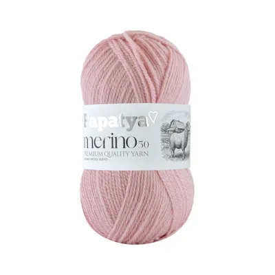 Produktbild von Wolle1000 Papatya Merino50 - Farben 4120 Altrosa - 100g - Wollgemisch in tollen Farben