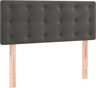 Zdjęcie produktu dla Zagłówek do łóżka, ciemnoszary, 90x5x78/88 cm, aksamit
