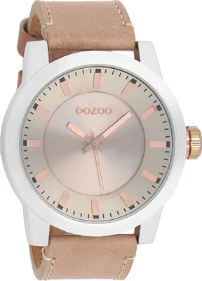 Produktbild von Oozoo Armbanduhr rosa Leder Timepieces Damen Analog-Quarzuhr UOC6117A