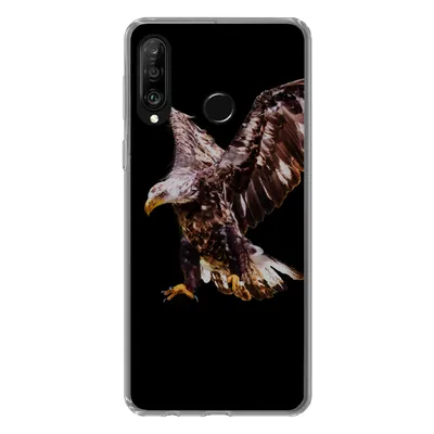 Produktbild von MuchoWow® Handyhülle Schutzhülle Hülle für Huawei P30 Lite Adler - Vogel - Federn Silikon Softcase Handy Hülle - Handyhülle