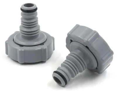 Productafbeelding van Ablasklep-slangadapter, 2 stuks, Ø 32 mm, grijs, kunststof, P6H1419