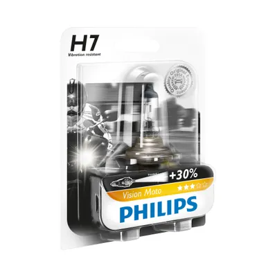 Zdjęcie produktu dla Philips Vision Moto 12972PRBW Żarówka motocyklowa, H7, Światła drogowe, 3200 K, PX26d, Cd (kadm), Hg (rtęć), Pb (ołów), 12 V