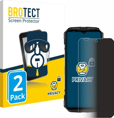 Produktbild von 2x BROTECT Sichtschutzfolie für Doogee S118 Anti-Spy Privacy Sichtschutz Blickschutz Folie Blaulicht-Schutz