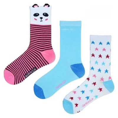 Produktbild von 12 Paar Mädchen Socken mit Muster bunt, 12 Paar 23-26