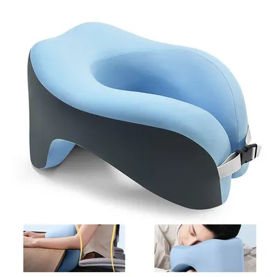Produktbild von U-förmiges Nackenkissen Memory Foam 28×24×17 cm, Reise-, Büro- & Schlafkissen, Verstellbar, Abnehmbarer Bezug