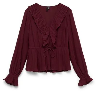 Zdjęcie produktu dla Vero Moda 10310921_1015_65, Top (odzież), Damski, Bordowy, M, 1 szt., Max. shrinkage 5%; Wash with similar colours