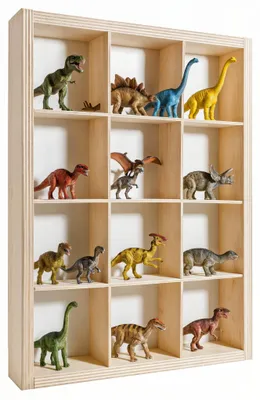 Productafbeelding van Creative Deco vitrinekast met 12 vakken, 35 x 26 x 5,5 cm, natuurlijk