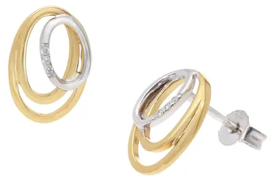 Produktbild von GLIZZ GL1685 Damen-Ohrringe Gold 585 Diamant-Ohrstecker