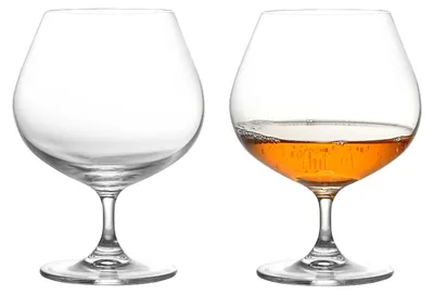Immagine prodotto di Set di 2 bicchieri da brandy e cognac in cristallo, soffiati a mano, adatti al lavaggio in lavastoviglie, capacità 650 ml
