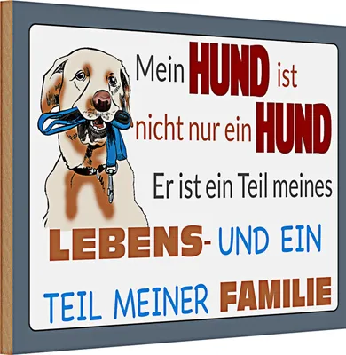 Produktbild von Holzschild Spruch 30x20cm Hund ist Teil meines Lebens
