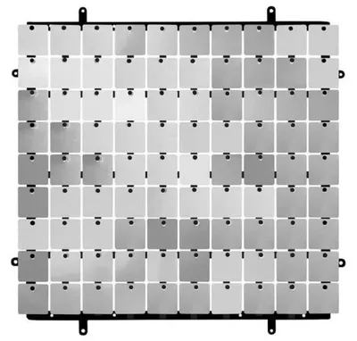 Immagine prodotto di Pannello decorativo argento su sfondo nero, tipo B, 30x30 cm - Gerls